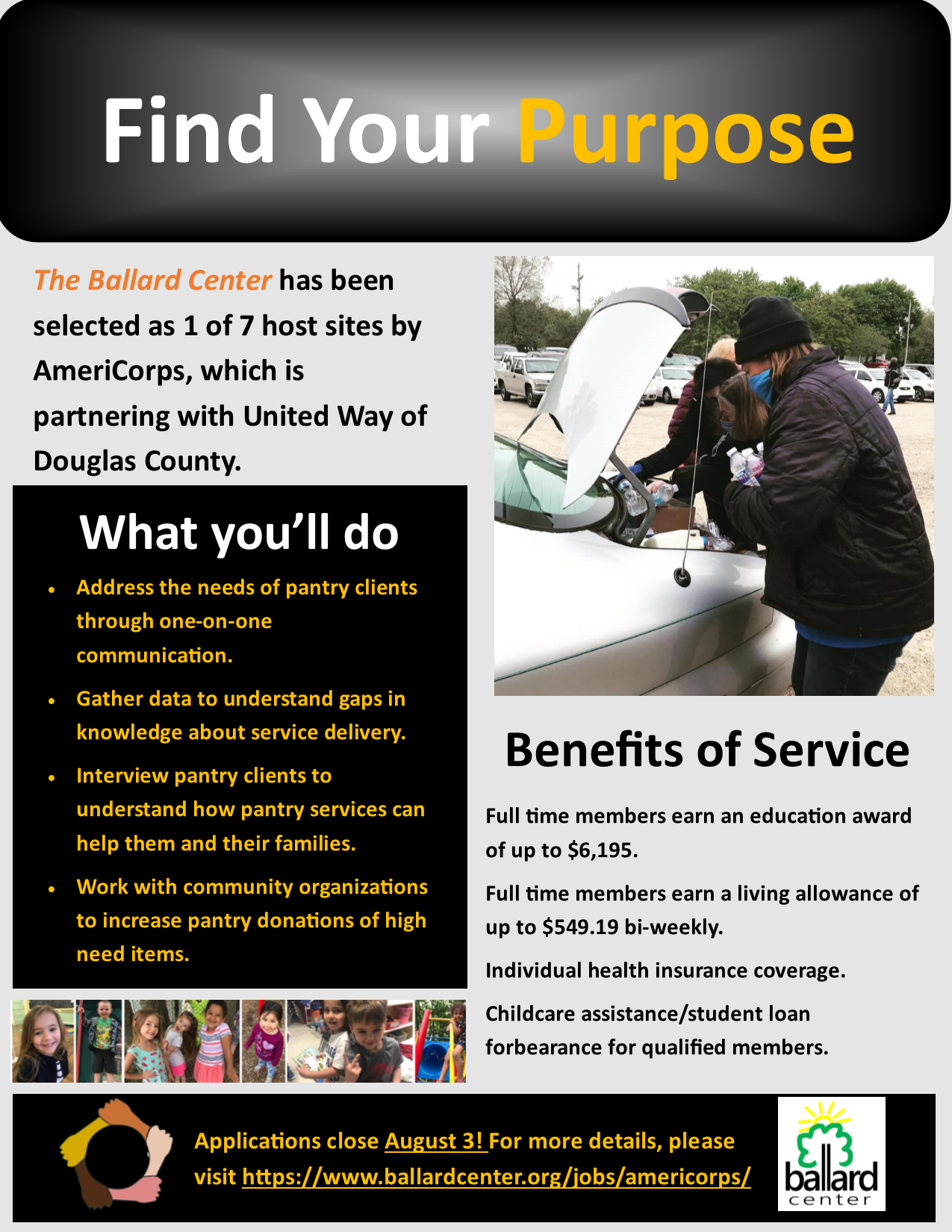 AmeriCorps flyer - find your purpose
