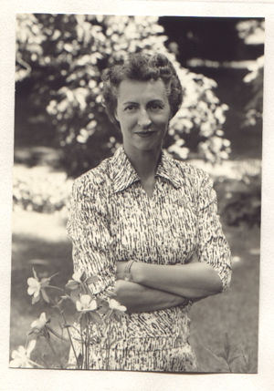 Black and white photo of Anna Petey Cerf
