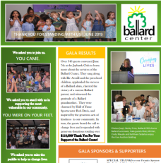 front page of the Ballard fall newsletter