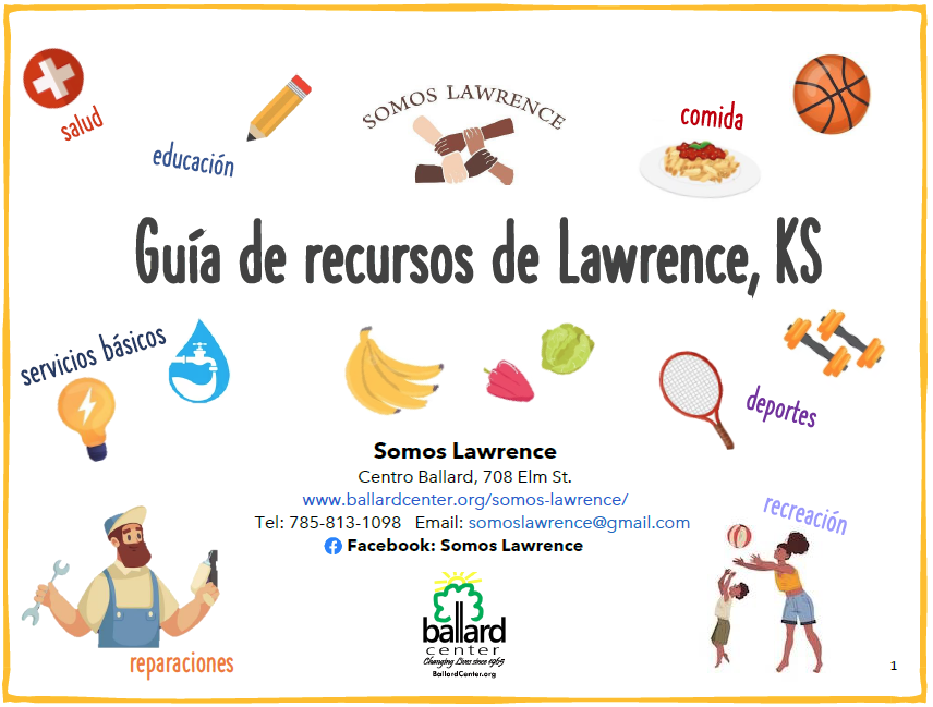 front cover of somos lawrence spanish language resource guide for lawrence kansas